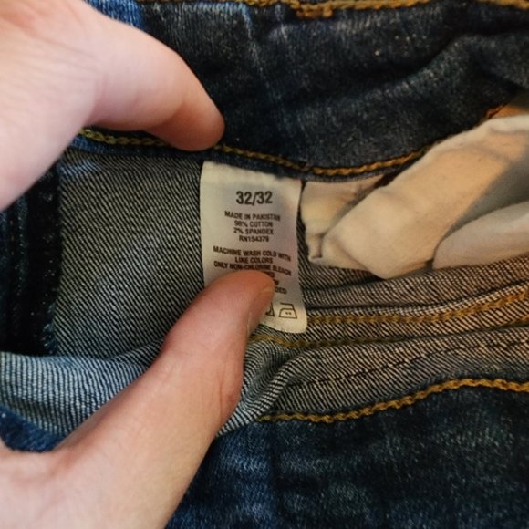 Aeropostale Super Skinny Distress Lightly Worn 32.32 Blue Jeans Ripped - Picture 3 of 4